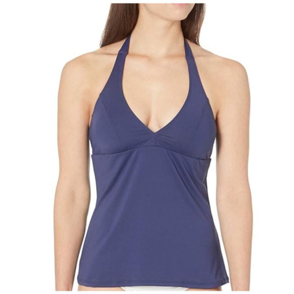 Carve Designs Timor Navy Blue Halter Tankini Top Size Small